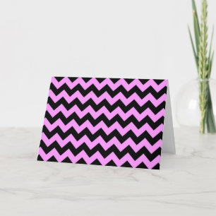 Tarjeta Pink and Black Zigzag