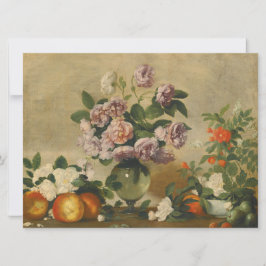 Tarjeta Pink and White Peony Flowers (Peonies Still Life)