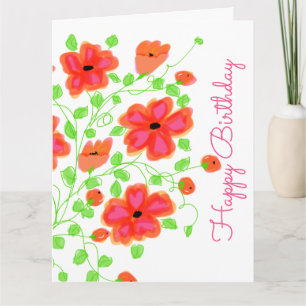 Tarjeta Pink Artsy Floral
