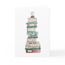 Tarjeta Pink & Blue Bookstack