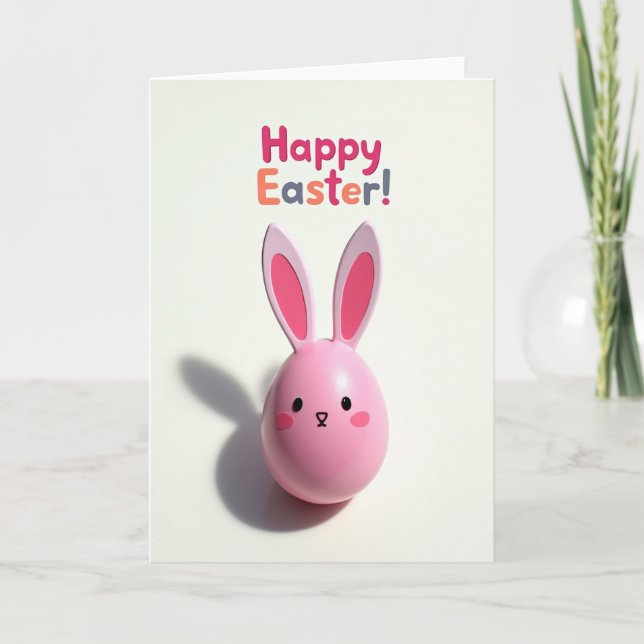 Tarjeta Pink Bunny Happy Season Card (Anverso)
