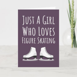 Tarjeta Pink Cute Figure Skating Cards For Girls For Kids