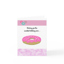 Pink Donut Sweetest Birday jamás