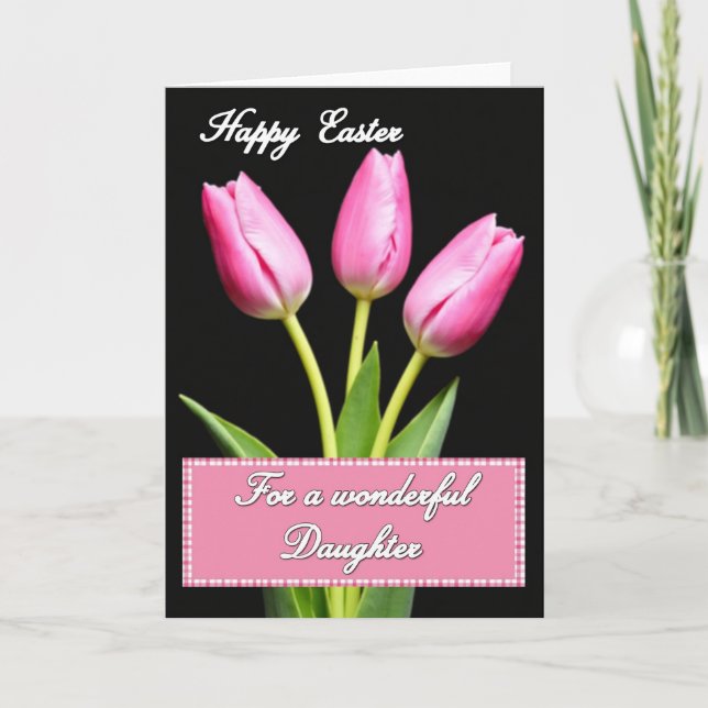 Tarjeta Pink Floral Greeting Card (Anverso)