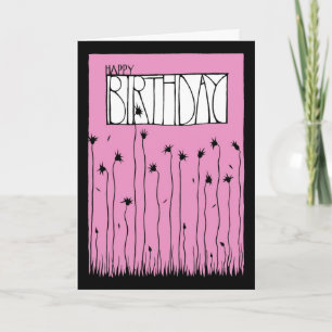 Tarjeta Pink Happy Birday Card