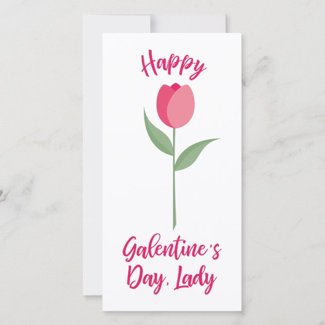 Tarjeta Pink Happy Galentine´s Day for Best Friend (Anverso)