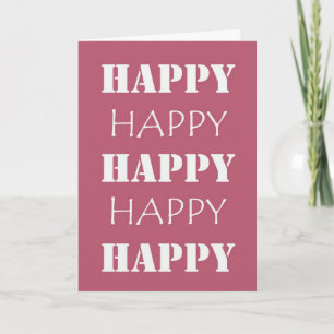 Tarjeta Pink Happy Happy Birday