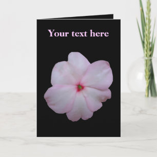 Tarjeta Pink Impatiens Customizable Greeting Card