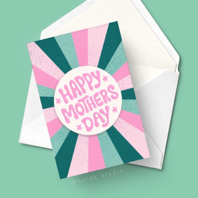 Tarjeta Pink Mint Feliz Día de la Madre (Subido por el creador)