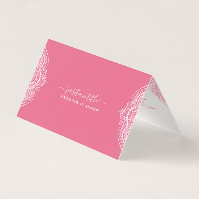 Tarjeta Pink ornate frame on white background 2 (Anverso)