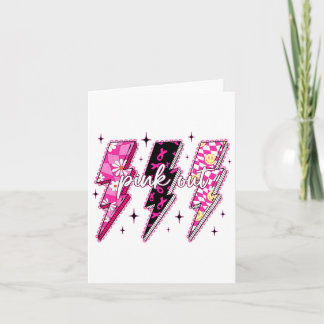 Tarjeta Pink Out Checkered Lightered Tortuga De Cáncer De 