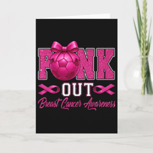 Tarjeta Pink Out Coquette Bow de Concientización sobre el