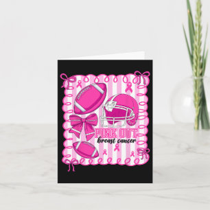 Tarjeta Pink Out Football Abordando El Cáncer De Mama