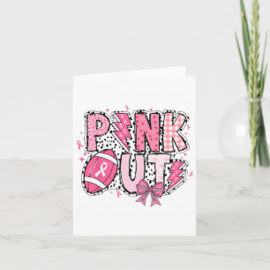 Tarjeta Pink Out Mama Awareness Football C