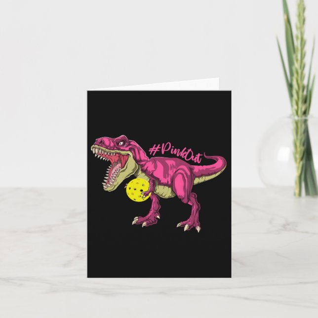Tarjeta Pink Out T Rex Y Picklebyll Byll Cancer A (Anverso)