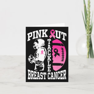 Tarjeta "Pink Out" Tackee Conciencia sobre el Cáncer de Ma