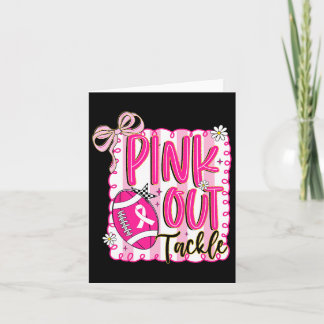 Tarjeta Pink Out Tackle Footll Coquette Breast Cancer Awar