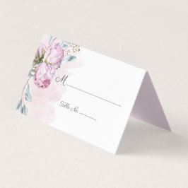 Tarjeta Pink Peonies Sage Greenery Boda
