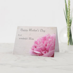 Tarjeta Pink peony view Mother's Day