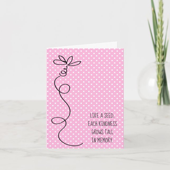 Tarjeta Pink Polka Dot gracias (Anverso)