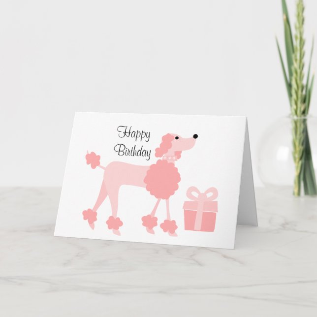 Tarjeta Pink Poodle (Anverso)