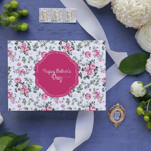 Tarjeta Pink Roses Mother’s Day (Subido por el creador)
