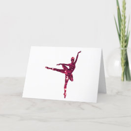 Tarjeta Pink Sparkly Ballerina Cumpleaños