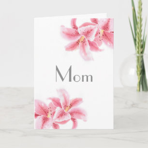 Tarjeta Pink Stargazer Lilies