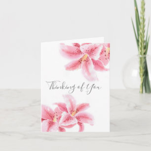 Tarjeta Pink Stargazer Lilies