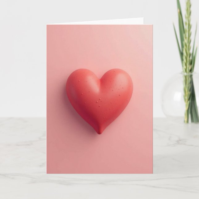 Tarjeta Pink Sweet 3D Valentines Card (Anverso)