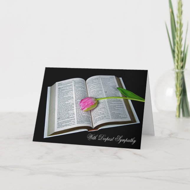 Tarjeta Pink Tulip Sympathy (Anverso)