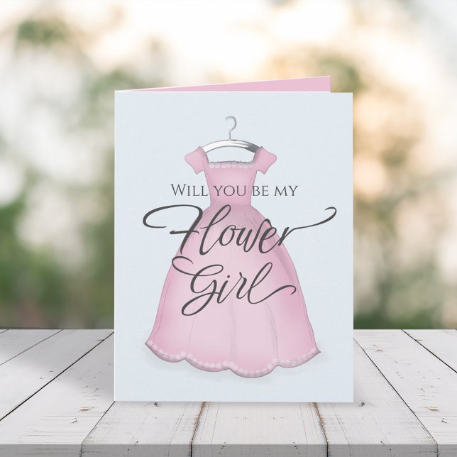 Tarjeta Pink Will you be my Flower Girl Propuesta Boda (Subido por el creador)