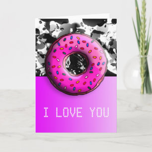 Tarjeta Pinky Donut con rociadores coloridos + tus ideas
