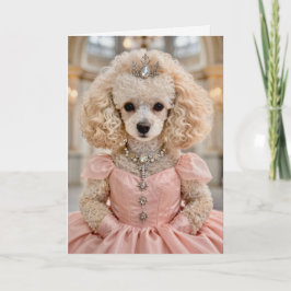 Tarjeta Pinky Poodle Blank Card 