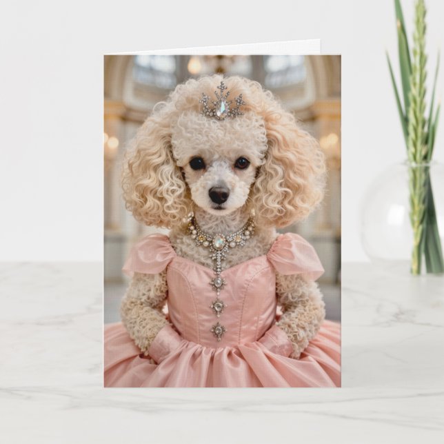 Tarjeta Pinky Poodle Blank Card  (Anverso)