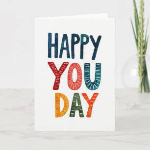 Tarjeta pintada a mano para tu día