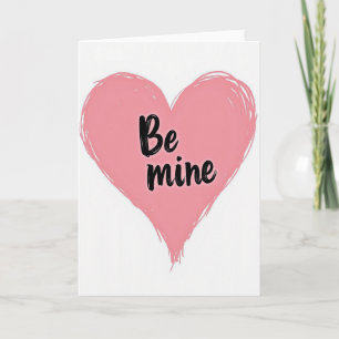 Tarjeta pintada con corazón sincero
