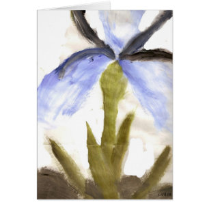Tarjeta pintada de la flor