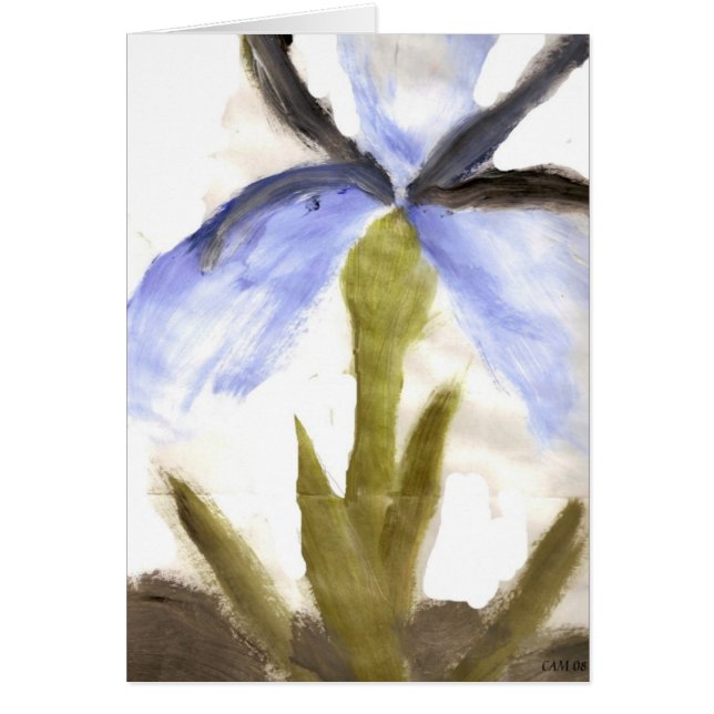 Tarjeta pintada de la flor (Frente)