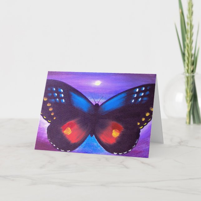 Tarjeta Pintado de sol de mariposa azul - múltiple (Anverso)