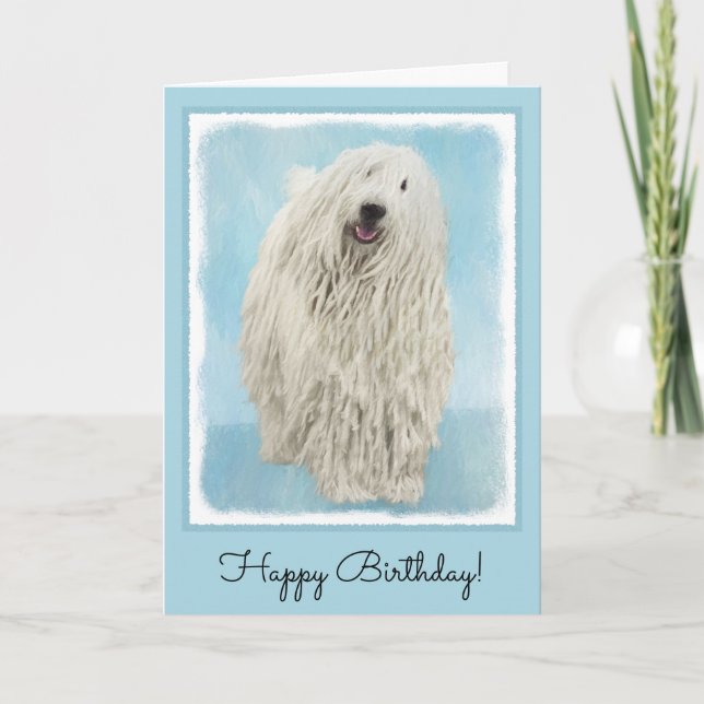 Tarjeta Pintado del Terrier Azul de Kerry - Perro original (Anverso)