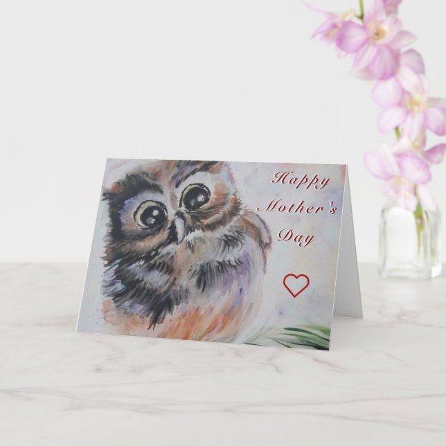 Tarjeta Pintado feliz del día de la madre (Orquídea)