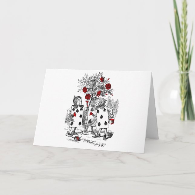 Tarjeta Pintando el rojo de los Rosas (Anverso)