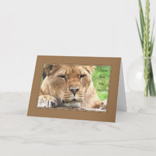 Tarjeta Pintar bien a la leona