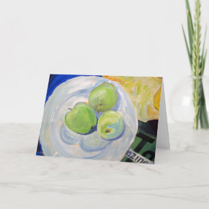 Tarjeta Pintar la carta de manzanas