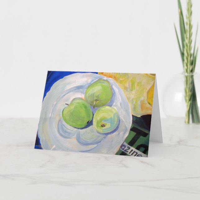Tarjeta Pintar la carta de manzanas (Anverso)