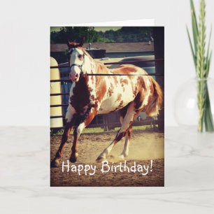 Tarjeta Pinte el caballo, cumpleaños