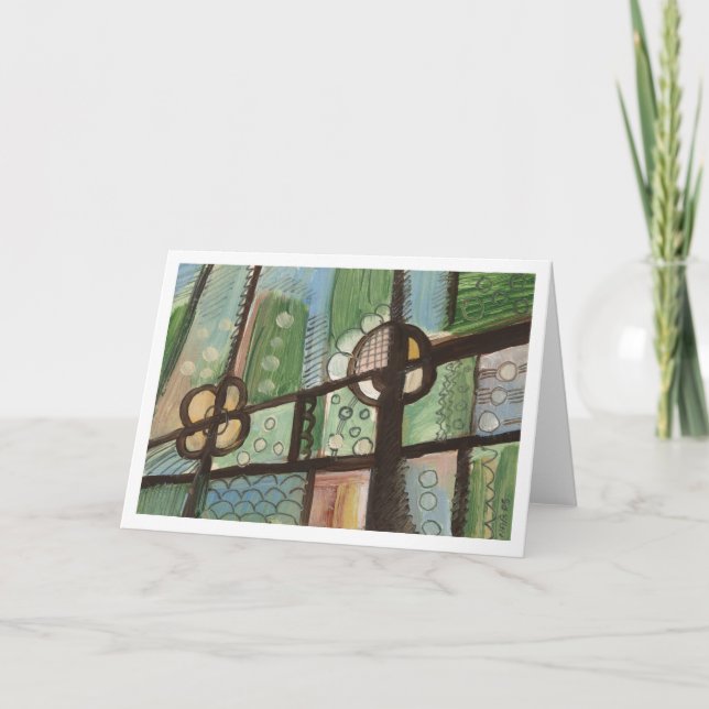 Tarjeta Pintura abstracta 06 inspirada en la cerámica de l (Anverso)