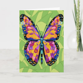 Tarjeta Pintura abstracta de mariposa