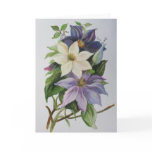 Pintura acrílica de Lilac Clematis Vine